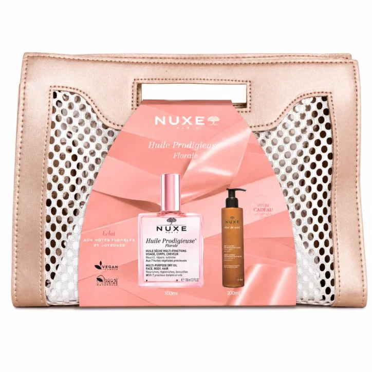 NUXE HUILE PRODIGIEUSE FLORALE 100ML + GEL NETTOYANT 200ML ET SAC OFFERTS