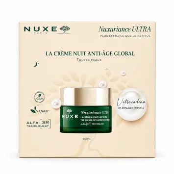 NUXE COFFRET CREME DE NUIT ANTI AGE GLOBAL 50ML + BRACELET EN PERLE OFFERT