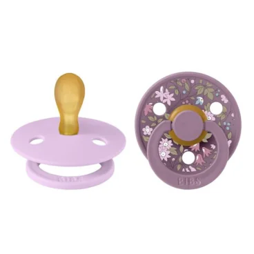 BIBS 02 SUCETTES COLOUR PACIFIER LIBERTY CHAMOMILE LAWN VIOLET SKY MIX SIZE 1 0M+