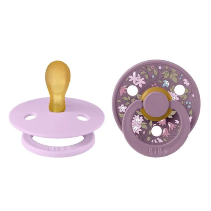 BIBS 02 SUCETTES COLOUR PACIFIER LIBERTY CHAMOMILE LAWN VIOLET SKY MIX SIZE 1 0M+