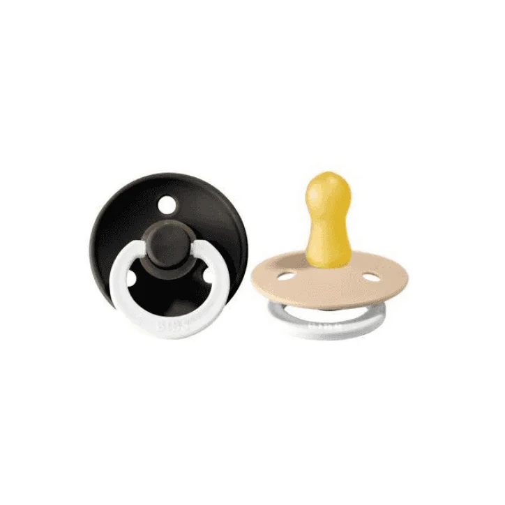 BIBS 02 SUCETTES PACIFIER BLACK GLOW VANILIA GLOW SIZE 1