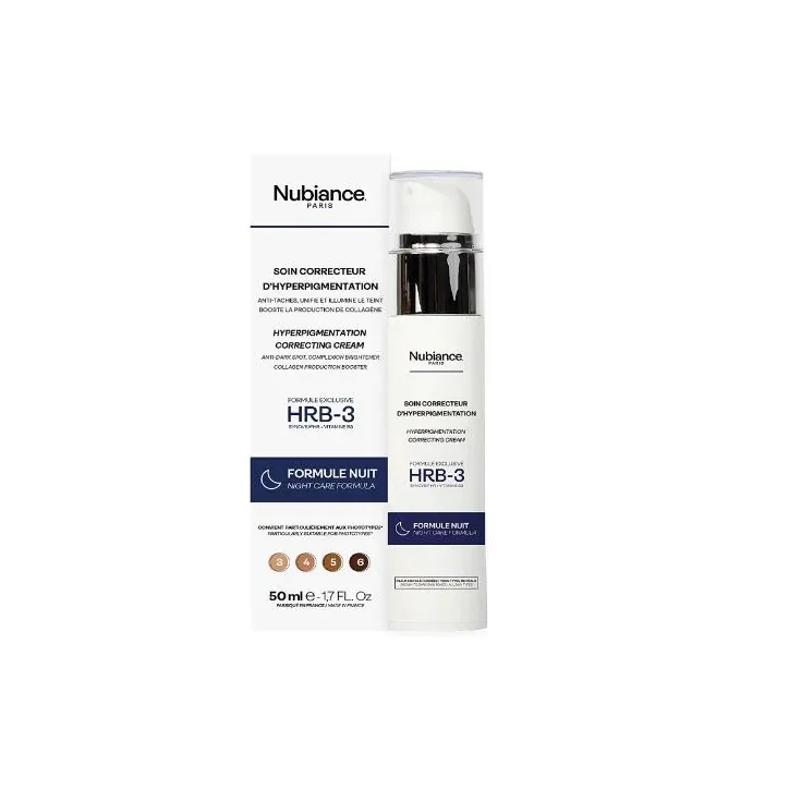 NUBIANCE HRB-3 SOIN CORRECTEUR D’HYPERPIGMENTATION FORMULE NUIT 50ML
