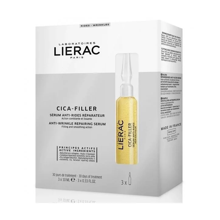 LIERAC CICA-FILLER SERUM ANTI-RIDES REPARATEUR 3 AMPOULES *10ML