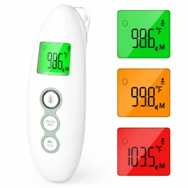 MOMCOZY THERMOMÈTRE INFRAROUGE SANS CONTACT FRONT & OREILLE POUR ADULTES ENFANTS ET BÉBÉS