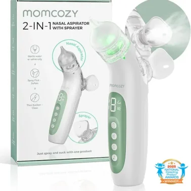 MOMCOZY ASPIRATEUR NASAL BÉBÉ 2-EN-1 AVEC SPRAY