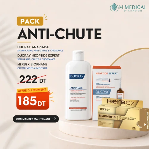 PACK DUCRAY ANAPHASE+ SHAMPOOING ANTI-CHUTE & CROISSANCE + NEOPTIDE EXPERT SÉRUM ANTI-CHUTE & CROISSANCE + HERBEX BIOPHANE