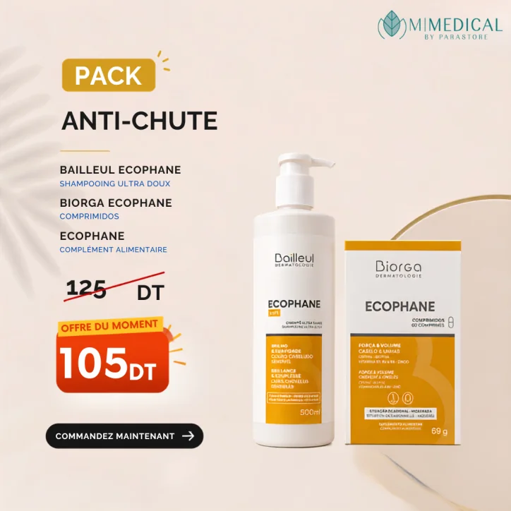 PACK BAILLEUL ECOPHANE SHAMPOOING ULTRA DOUX + BIORGA ECOPHANE COMPRIMÉS