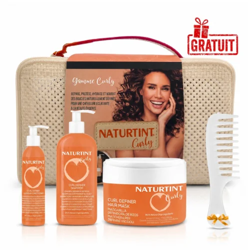NATURTINT TROUSSE CURLY LEAVE-IN SANS RINÇAGE 200ML + SHAMPOOING BOUCLE 330ML + MASQUE CURLY 300ML + PEIGNE TRANSLUCIDE (OFFERT)