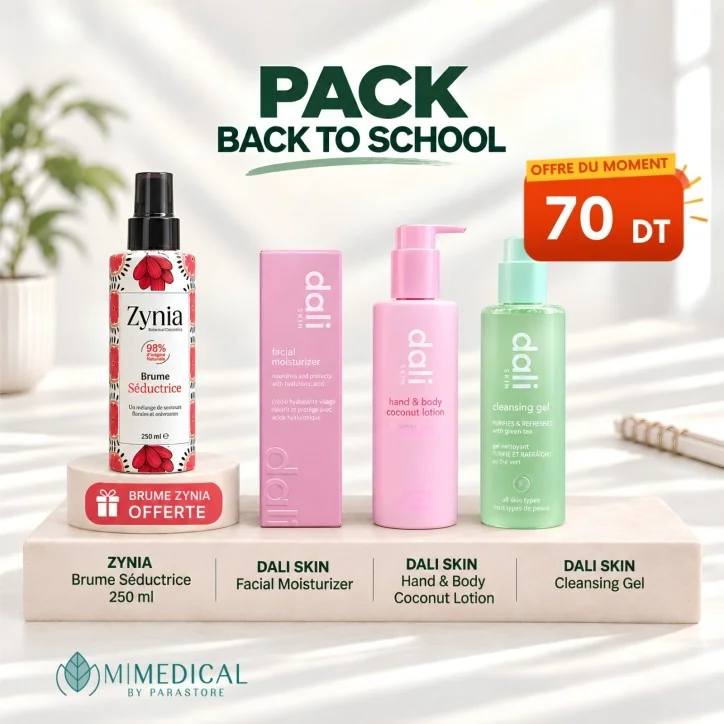 PACK DALI SKIN FACIAL MOISTURIZER + HAND & BODY COCONUT LOTION + CLEANSING GEL + ZYNIA BRUME SÉDUCTRICE OFFERTE