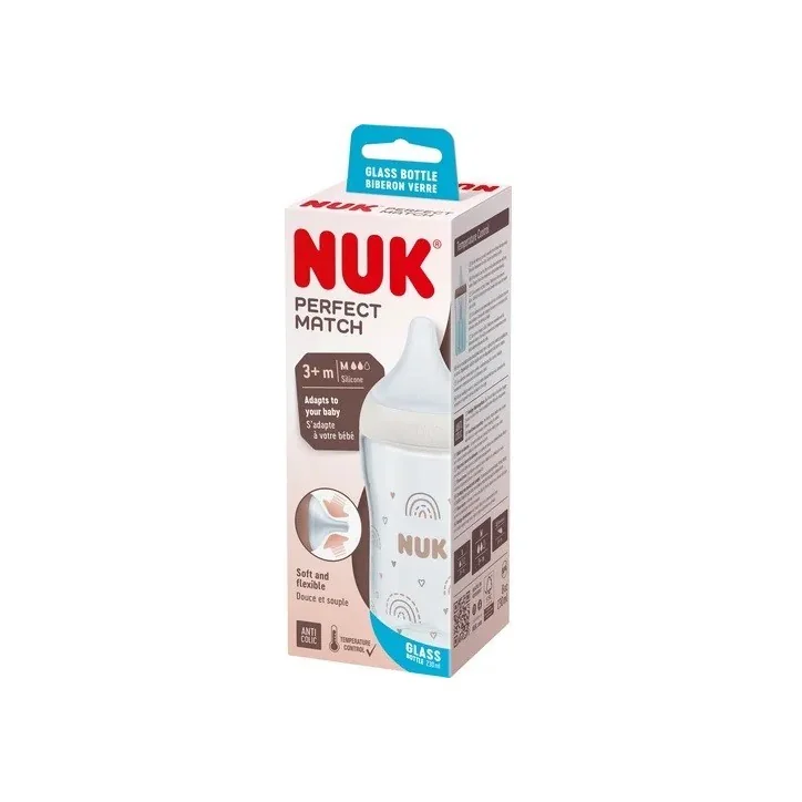 NUK BIBERON PERFECT MATCH TEMPÉRATURE CONTROL 3M+ 230 ML