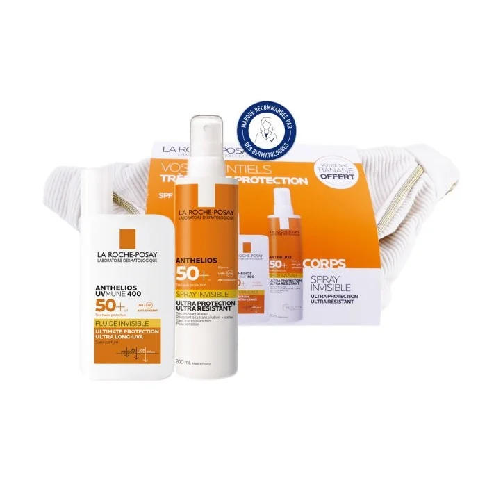 LA ROCHE-POSAY VOS ESSENTIELS PROTECTION SPF50+ 2 SOINS + SAC BANANE