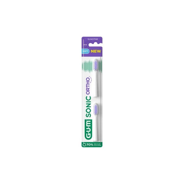 GUM SONIC ORTHO RECHARGES BROSSE À DENT