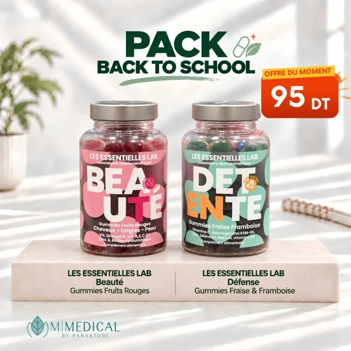 PACK LES ESSENTIELLES LAB BEAUTÉ GUMMIES FRUITS ROUGES + DÉFENSE GUMMIES FRAISE & FRAMBOISE