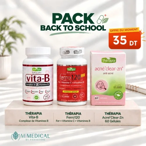 PACK THÉRAPIA VITA-B + FERRO120 + ACNÉ’CLEAR-ZN