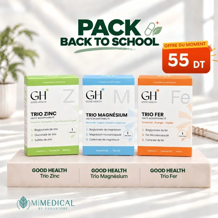 PACK GOOD HEALTH TRIO ZINC + TRIO MAGNÉSIUM + TRIO FER