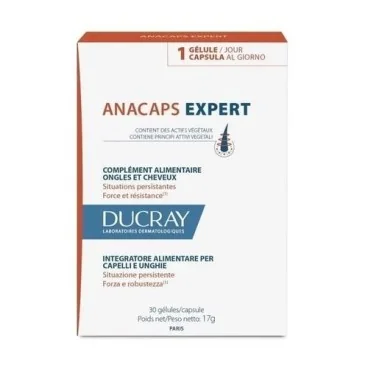 DUCRAY ANACAPS REACTIV COMPLÉMENT ALIMENTAIRE 30 CAPSULES