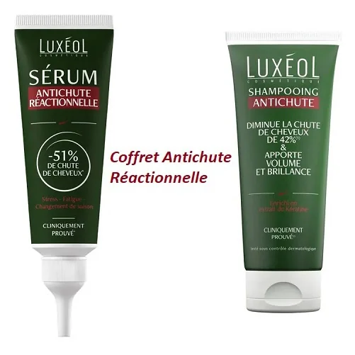 LUXEOL COFFRET ANTI CHUTE REACTIONNELLE SHAMPOING ANTI CHUTE 200ML + SERUM ANTI CHUTE REACTIONNELLE 50ML