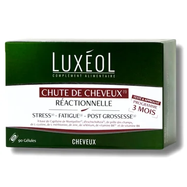 LUXEOL CHUTE DE CHEVEUX REACTIONNELLE 3 MOIS 90 GELULES