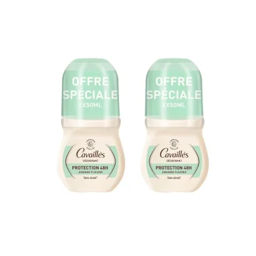 CAVAILLES DERMATO 48H DÉODORANT ROLL-ON 2X50ML