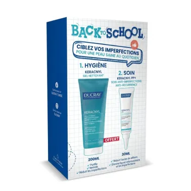 DUCRAY KERACNYL PP+ 30ML + GEL NETTOYANT 200ML OFFERT
