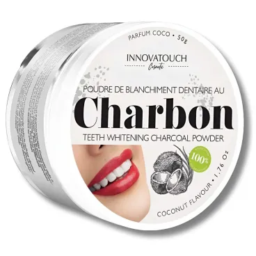 INNOVATOUCH POUDRE DE BLANCHIMENT DENTAIRE AU CHARBON COCO 50G