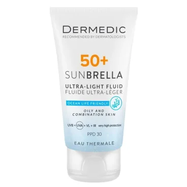 DERMEDIC SUNBRELLA FLUIDE SPF50+ PEAUX MIXTES A GRASSES 40ML