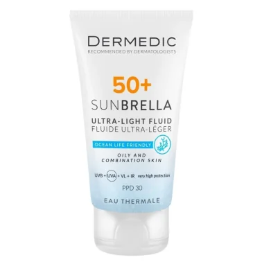 DERMEDIC SUNBRELLA FLUIDE SPF50+ PEAUX MIXTES A GRASSES 40ML