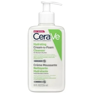 CERAVE CRÈME MOUSSANTE NETTOYANTE HYDRATANTE 236 ML