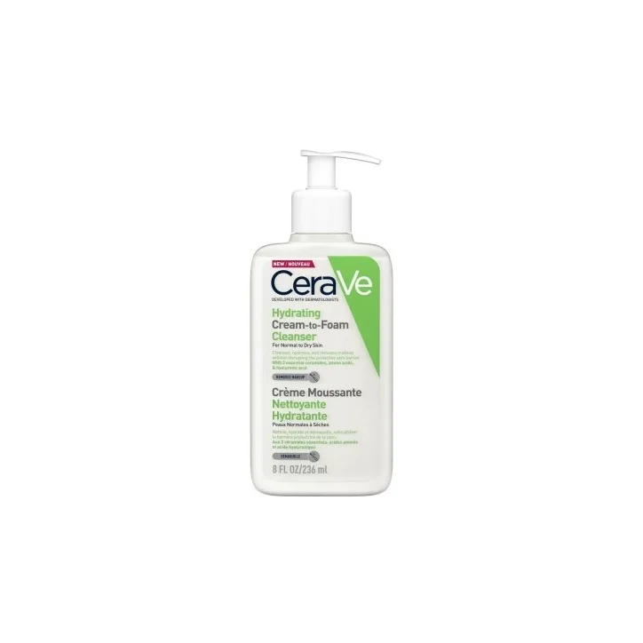 CERAVE CRÈME MOUSSANTE NETTOYANTE HYDRATANTE 236 ML