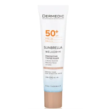 DERMEDIC SUNBRELLA MELAOX +H CREME TEINTEE LEGERE PROTECTION SOLAIRE SPF 50+ 40 ML