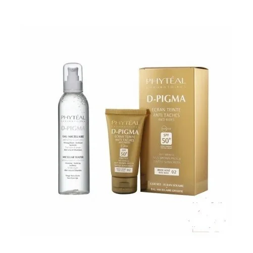 PHYTEAL D-PIGMA ÉCRAN TEINTÉ BEIGE ROSÉ SPF50 + EAU MICELLAIRE OFFERTE