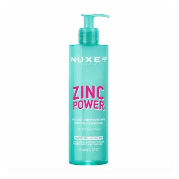 NUXE ZINC POWER GELEE NETTOYANTE PURIFIANTE 400ML