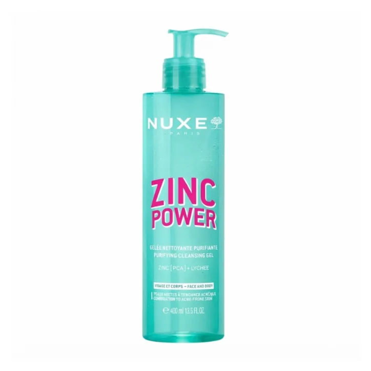 NUXE ZINC POWER GELEE NETTOYANTE PURIFIANTE 400ML