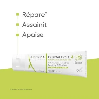 A-DERMA DERMALIBOUR+ CICA CREME REPARATRICE 50ML