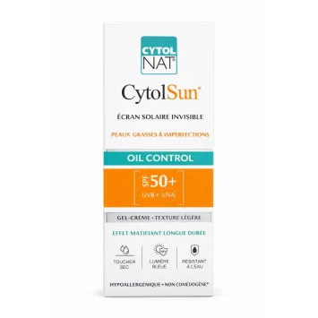 CYTOLNAT CYTOLSUN OIL CONTROL ECRAN SOLAIRE INVISIBLE SPF50+ 50ML