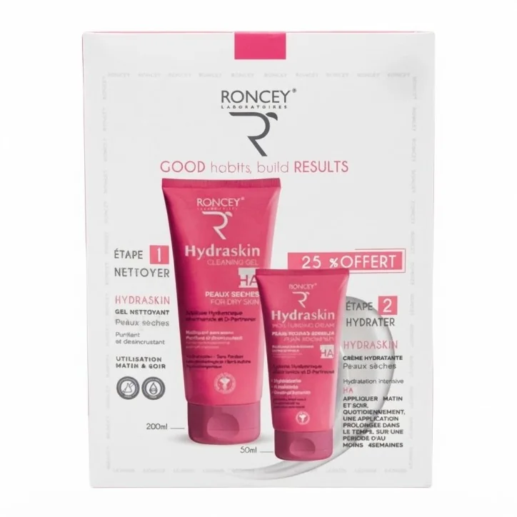 RONCEY COFFRET OCTOBRE ROSE HYDRASKIN GEL 200ML+CREME HYDRATANTE 50ML