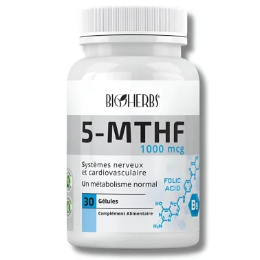 BIOHERBS 5-MTHF VITAMINE B9 30 GÉLULES