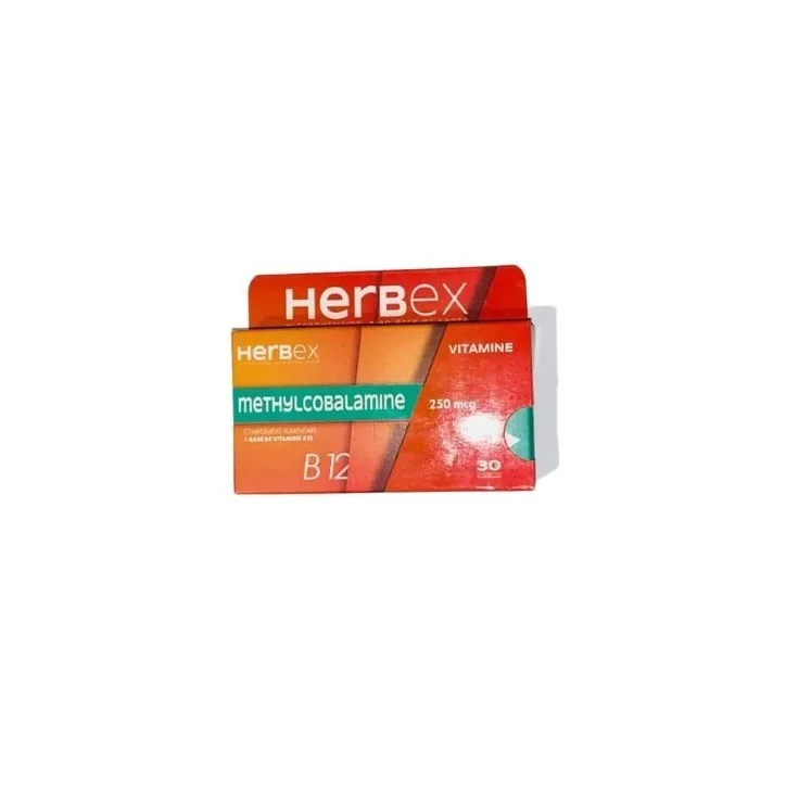 HERBEX METHYLCOBALAMINE 250MCG BT30