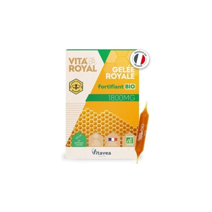 VITAVEA GELEE ROYALE FORTIFIANT BIO 1800MG 10 AMPOULES