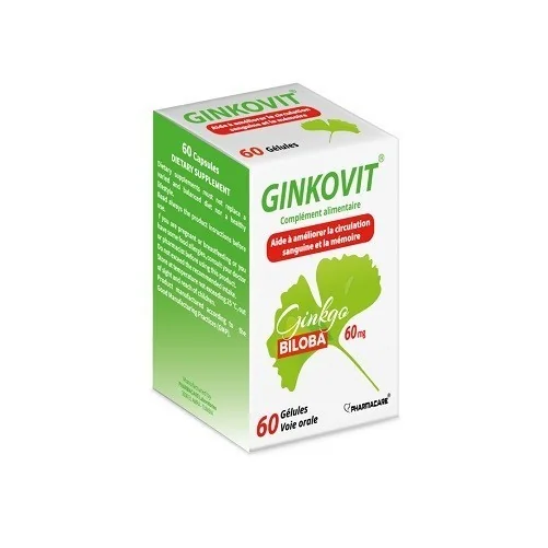 PHARMACARE GINKOVIT GINKGO BILOBA 60 GÉLULES