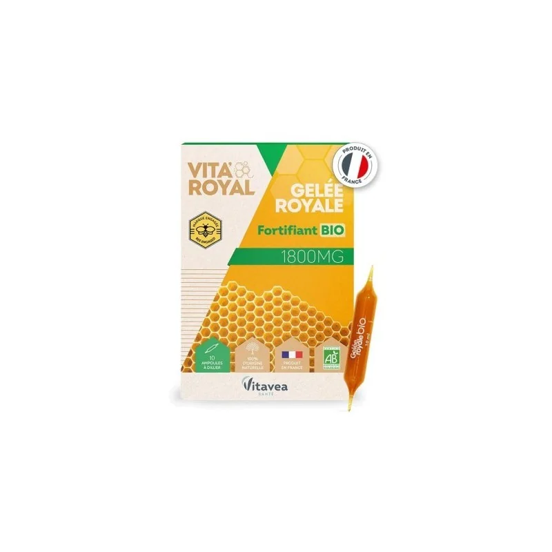 VITAVEA GELEE ROYALE FORTIFIANT BIO 1800MG 10 AMPOULES