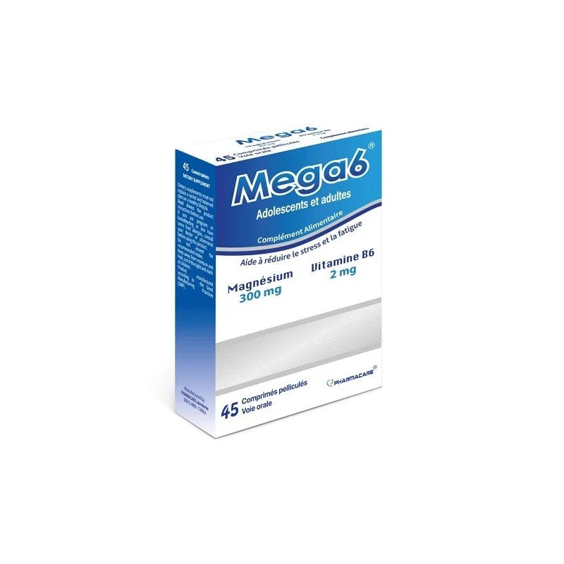 PHARMACARE MEGA 6 MAGNÉSIUM ET VITAMINE B6