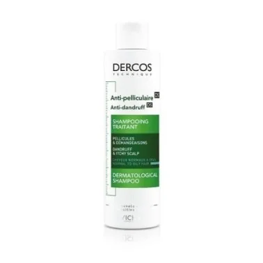 VICHY DERCOS ANTI-PELLICULAIRE SHAMPOOING CHEVEUX NORMAUX À GRAS 200 ML